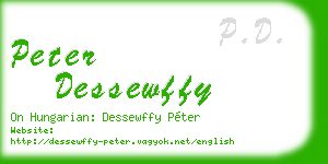 peter dessewffy business card